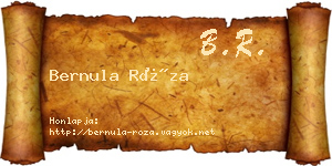 Bernula Róza névjegykártya
